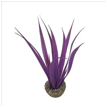 Plante herbe en plastique coloré - Labéo - 16x14x14 cm