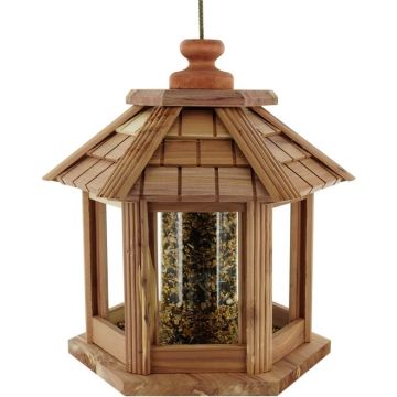 Mangeoire Gazebo junior pour graines - Natures Market - Cèdre rouge - 29x32 cm
