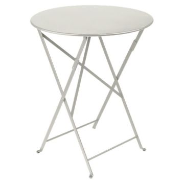 Table pliante Bistro - Fermob -  Ø 60 cm H 74 cm - Métal - Gris argile