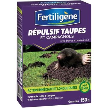 Granulés répulsif taupes et campagnols - Fertiligène - Boite de 150 g