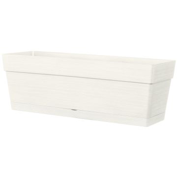 Jardinière Save 49 cm à réserve d'eau -Deroma - Blanc