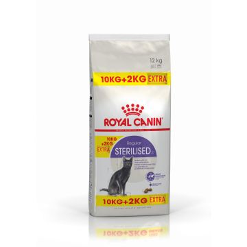 CROQUETTES POUR CHAT - ROYAL CANIN - REG ULAR STÉRILISÉ - 10+2 KG offerts