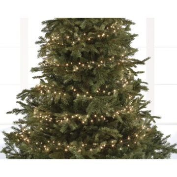 Guirlande lumineuse électrique 1500 leds -  blanc chaud - intérieur et extérieur - Câble vert - 34m