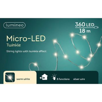 Guirlande microled - 360 leds - 8 fonctions - 18 m
