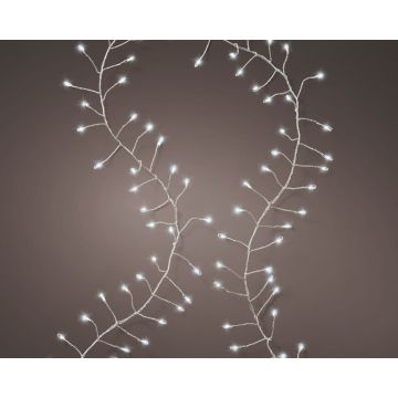 Guirlande - Micro-LED - Blanc chaud - 12 m - Câble argenté