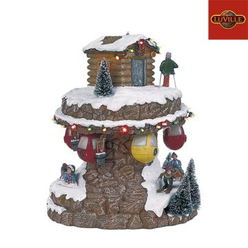 Téléphérique - Village de Noël - 21 X 22 X 28 cm