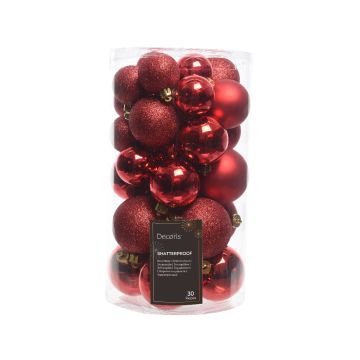 Lot de 30 boules - Rouge