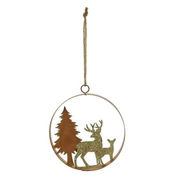 Suspension cercle forêt - Ø12 cm - Modèle au choix