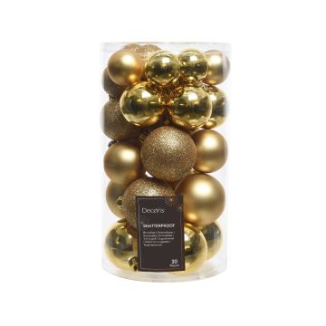 Lot de 30 boules - Or