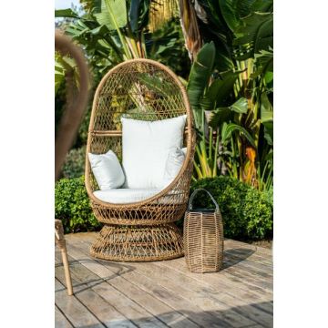 Fauteuil pivotant Linho - MWH - résine tressée