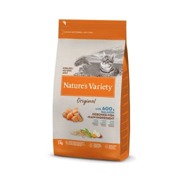 ALIMENTATION NATURELLE POUR CHATS STÉRIL ISÉ - NATURE'S VARIETY ORIGINAL - SAUMON  3KG