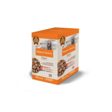 PÂTÉ MULTIPACK MEDIUM/MAXI ADULT - NATUR E'S VARIETY - 4 SACHETS DE 300 GR