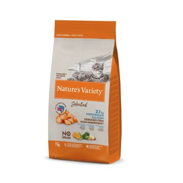 Aliment naturel sans céréales pour chat stérilisé Nature's Variety Au saumon de Norvège