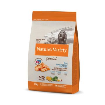 Nature's Variety - Selected - 10 kg - saumon - adulte - medium/maxi
