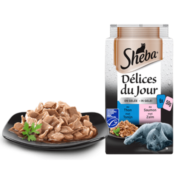 Repas en sauce Thon Saumon - Sheba - 6 x 50 g