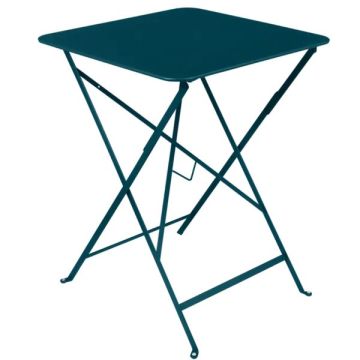 Table pliante Bistro - Fermob - 57 X 57X H 74 cm - Métal - Bleu acapulco