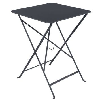 Table pliante carrée Bistro - Fermob - 57 x 57 x  H 74 cm - Métal - Carbone