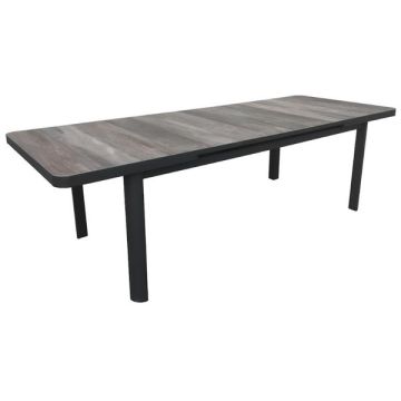 Table rect - Mona Terra - Les Jardins -260 X 100 X H 75 cm - Structure alu, lattes céramique