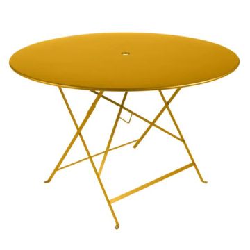 Table pliante Bistro - Fermob - Ø 117 cm H 74 cm - Métal - Miel