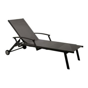 Bain de soleil inclinable - Florence - Proloisirs - 5 positions - Gris 