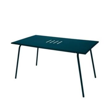 Table Monceau - Fermob - 146 X 80 X H 74 cm - Métal - Bleu acapulco
