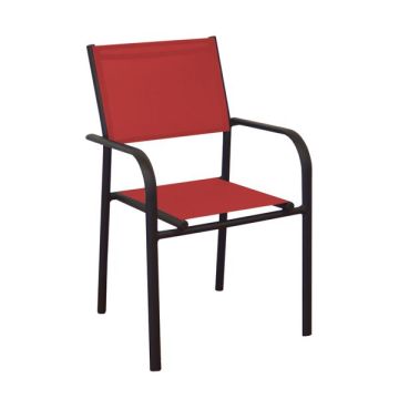 Fauteuil Duca - Alizé - Proloisirs - Alu - Gris/Rouge