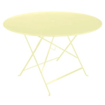 Table pliante Bistro - Fermob -  Ø 117 cm H 74 cm - Métal - Citron givré