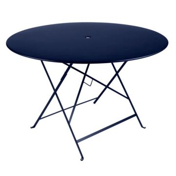 Table pliante Bistro - Fermob -  Ø 117 cm H 74 cm - Métal - Bleu abysse