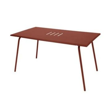 Table Monceau - Fermob - 146 X 80 X H 74 cm - Métal - Ocre rouge