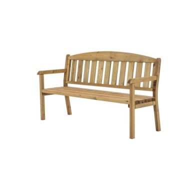 Banc 3 places à dossier en pin FSC - 170 X 63 X 97 cm