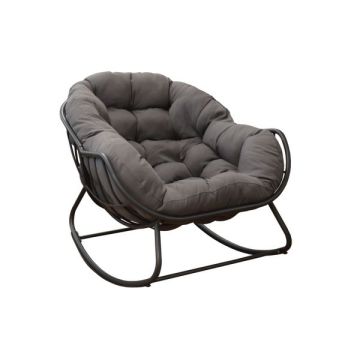 Rocking chair coussin - Proloisirs - Gris
