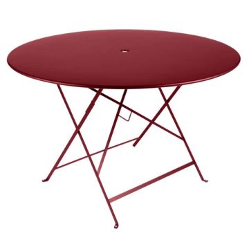 Table pliante Bistro - Fermob -  Ø 117 cm H 74 cm - Métal - Blanc coton