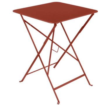 Table pliante Bistro - Fermob - 57 X 57X H 74 cm - Métal - Ocre rouge
