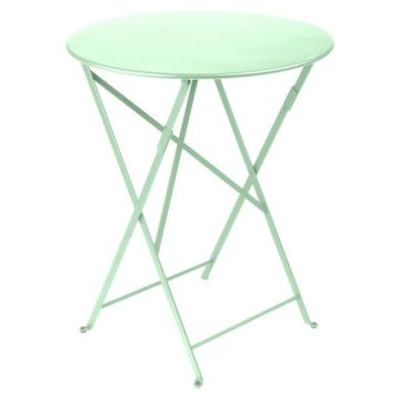 Table pliante Bistro - Fermob -  Ø 60 cm H 74 cm - Métal - Vert opaline