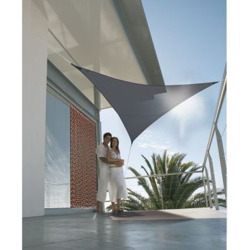 Voile d'ombrage triangulaire - Serenity- Morel - 3,6 X 3,6 X 3,6 m - Ardoise