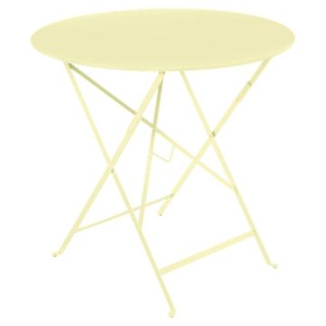 Table pliante Bistro - Fermob -  Ø 77 cm H 74 cm - Métal - Citron givré