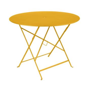 Table pliante Bistro - Fermob -  Ø 96 cm H 74 cm - Métal - Miel