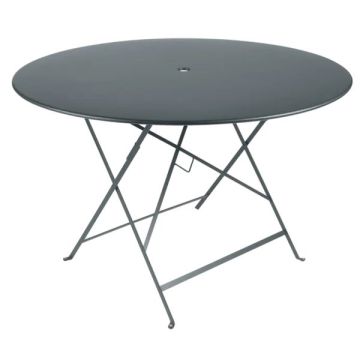 Table pliante Bistro - Fermob -  Ø 117 cm H 74 cm - Métal - Gris orage