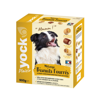 Friandises yock plaisir biscuits fourrés - 900gr