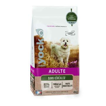 Aliment pour chien nature sans céréalesadulte petites races - 4 kg - Yock
