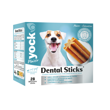 Bâtonnets Dental sticks pour petit chien - Yock - 440 g - 28 sticks