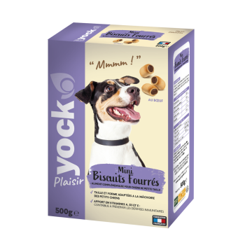 Friandises yock plaisir mini biscuits fourrés - 500gr
