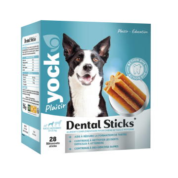 Bâtonnets Dental Sticks pour chien moyen Yock - 720 g - 28 sticks