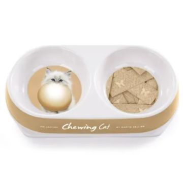 Gamelle  mélaminée double pour chat - Martin Sellier - 2x180 ml