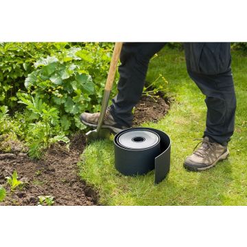 Bordure de jardin - PE recyclé, épaisseur 3 mm, noir - H7,5 cm x 10 m