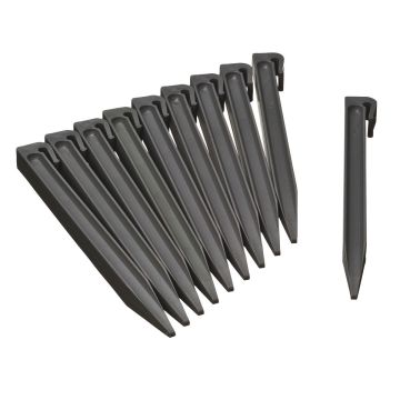 Ancres pour Bordure de jardin - PP recyclé, gris - H26,7 x 1,9 x 1,8 cm - 10 x
