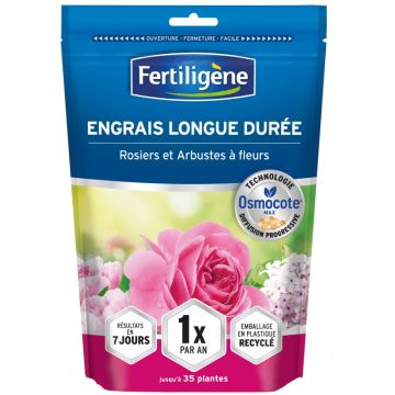 Engrais longue durée Rosiers et Arbustes à fleurs - Osmocote max Fertiligène - 700 gr