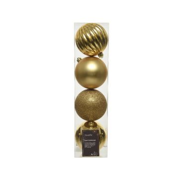 Lot de 4 boules - Or