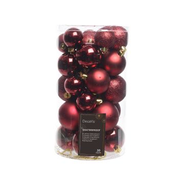 Lot de 30 boules - Bordeaux