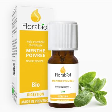 Huile essentielle bio de Menthe poivrée- Florabiol - 10 ml